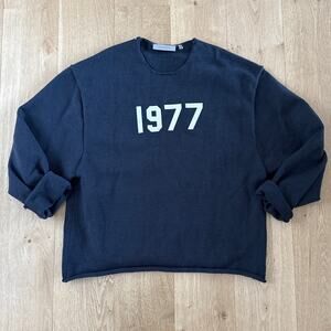 Essentials Fear of God Sweatshirt Raw Edge 1977 Size M Gray